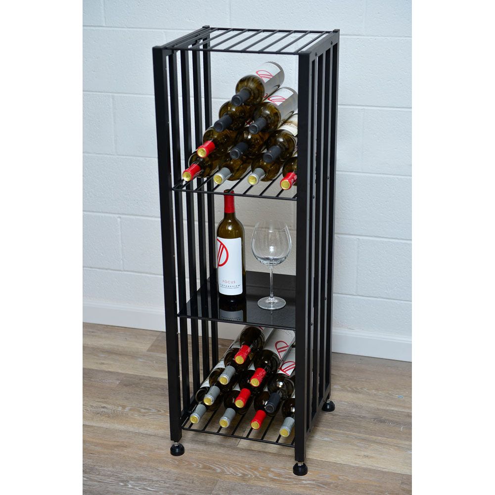 VintageView Case Crate Optional Shelf Insert Metal Wine Rack