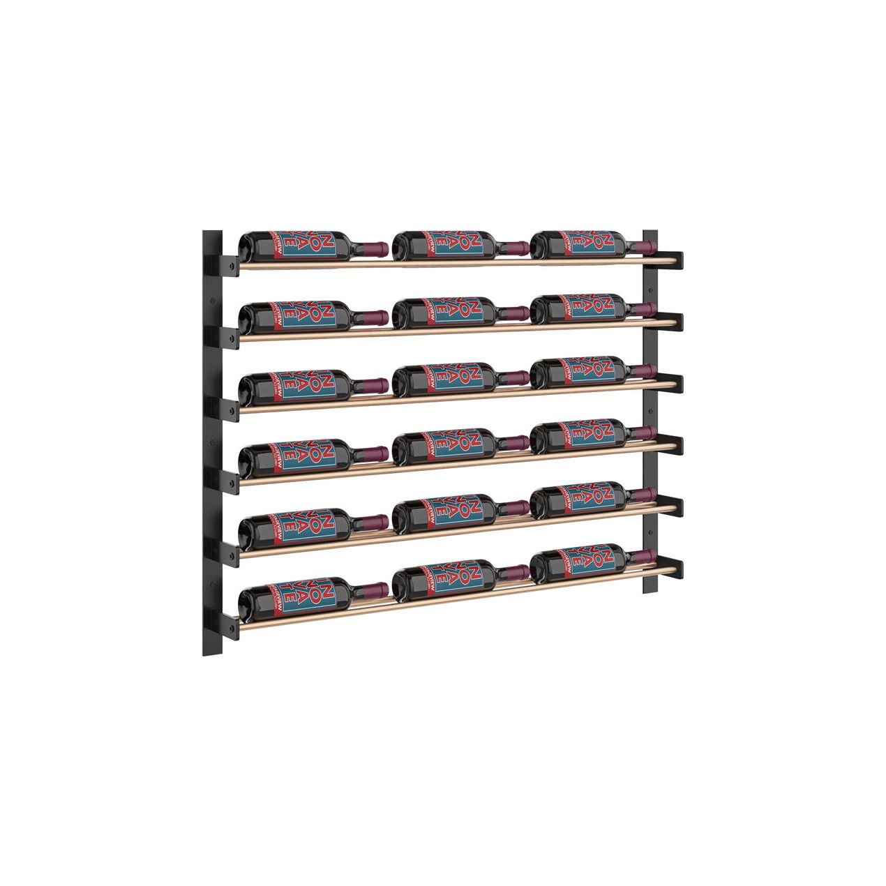 VintageView - Wine Wall 30 - Evolution Series  - 762mm - Metal Wine Wall Rack (18-54 bottles)