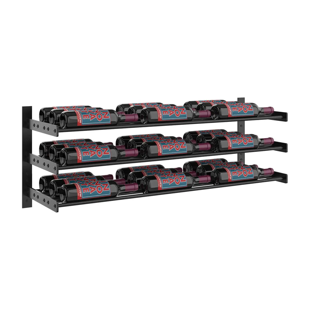 VintageView - Wine Wall 15 - Evolution Series  - 381mm - Metal Wine Wall Rack (9-27 bottles)