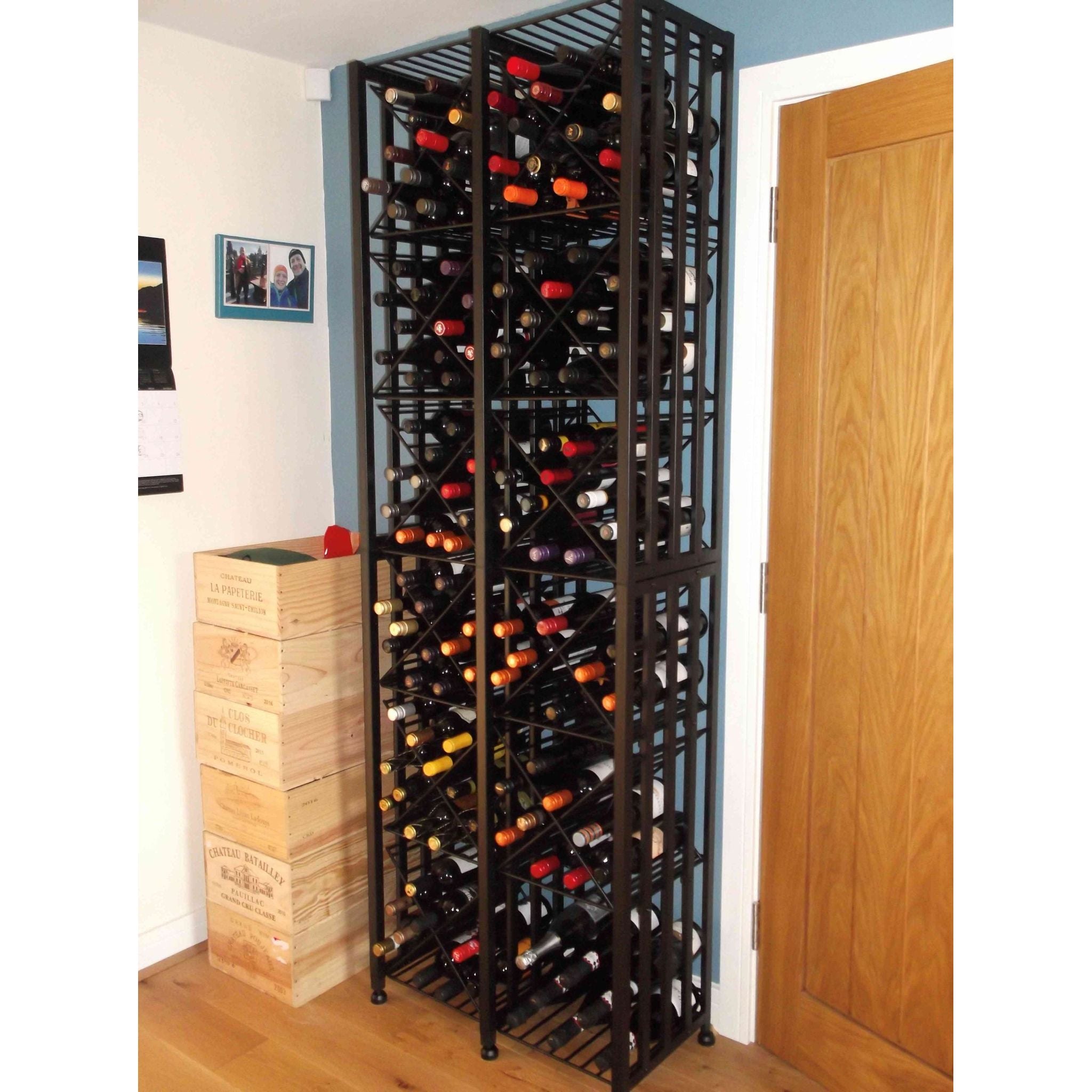 VintageView - Case & Crate - Metal Wine Storage Bin - Tall (Freestanding Display)