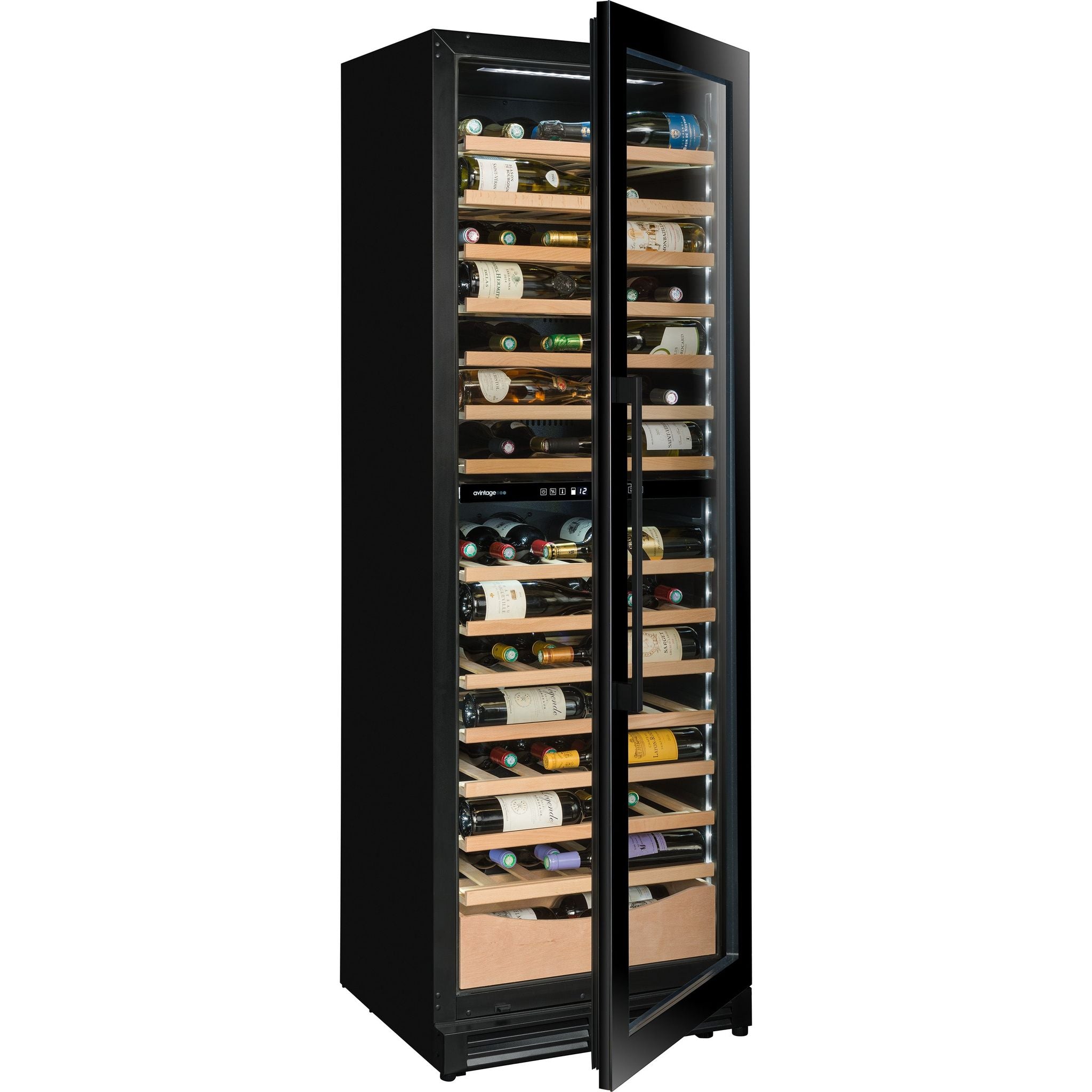 Avintage - Dual Zone - 109 Bottle Freestanding/Built In Wine Cooler - AVI110DZB1