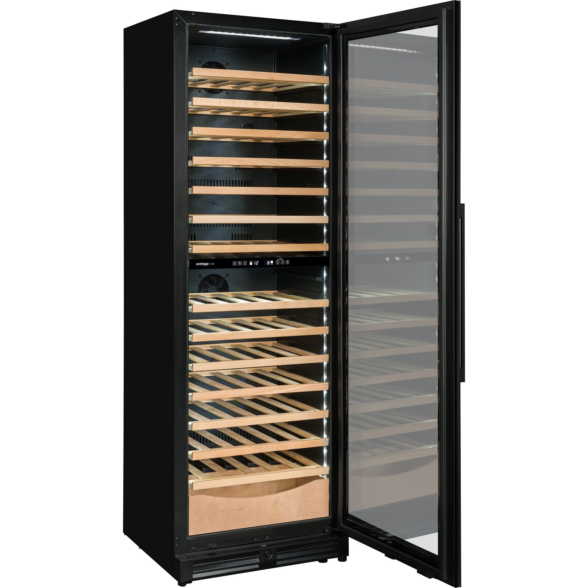 Avintage - Dual Zone - 109 Bottle Freestanding/Built In Wine Cooler - AVI110DZB1