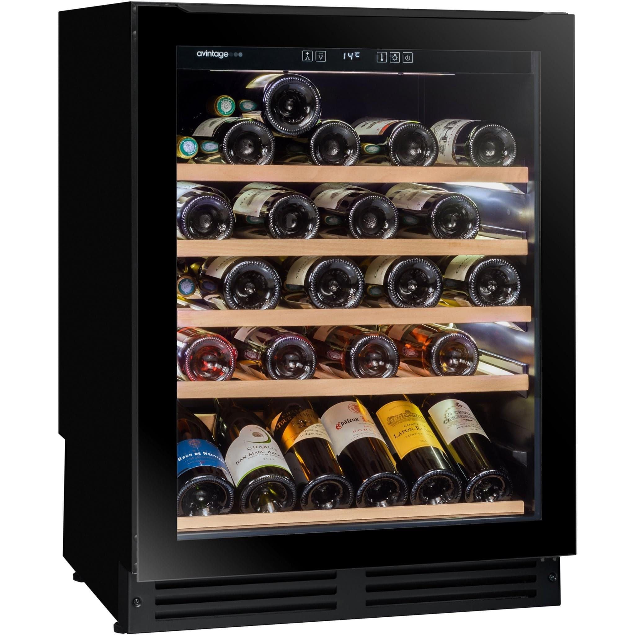 Avintage - 600mm Single zone - 53 bottle - Undercounter Wine Cooler - AVU51TB1