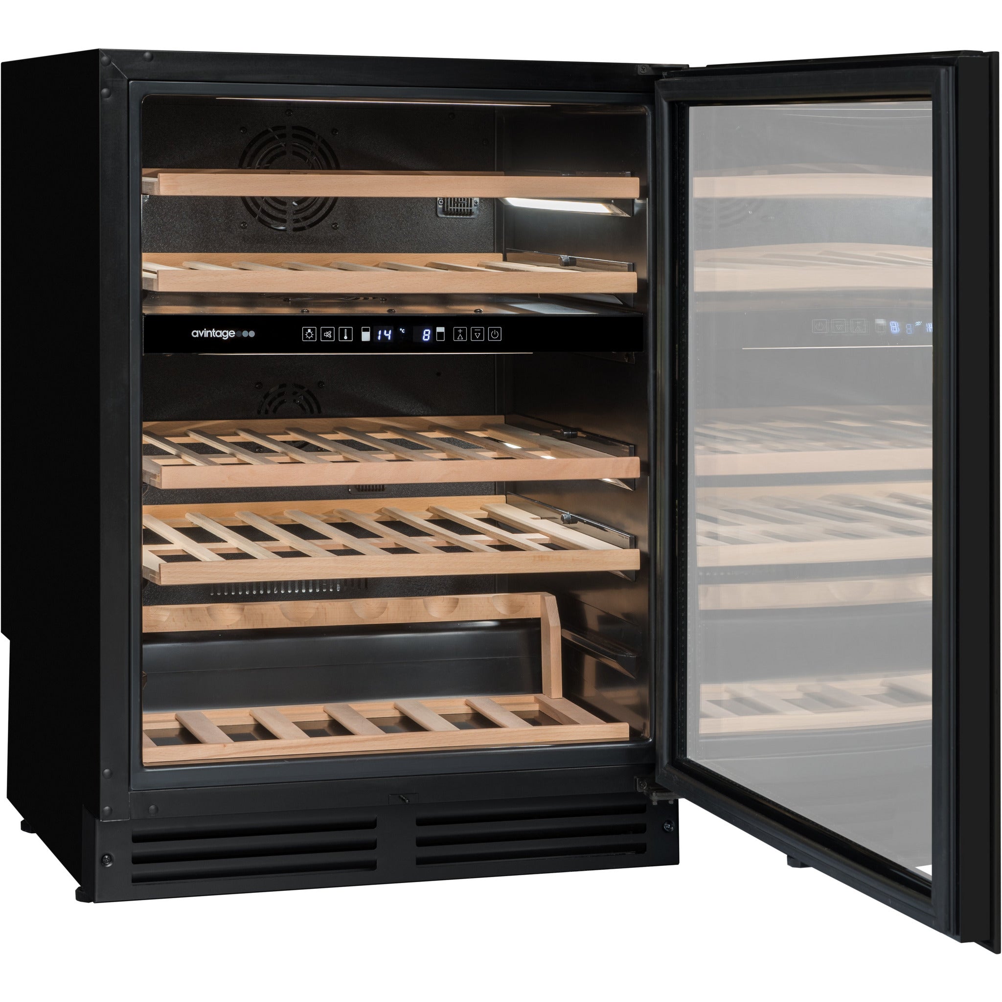 Avintage - 600mm Dual Zone - 53 bottle - Undercounter Wine Cooler - AVU53TDZB1