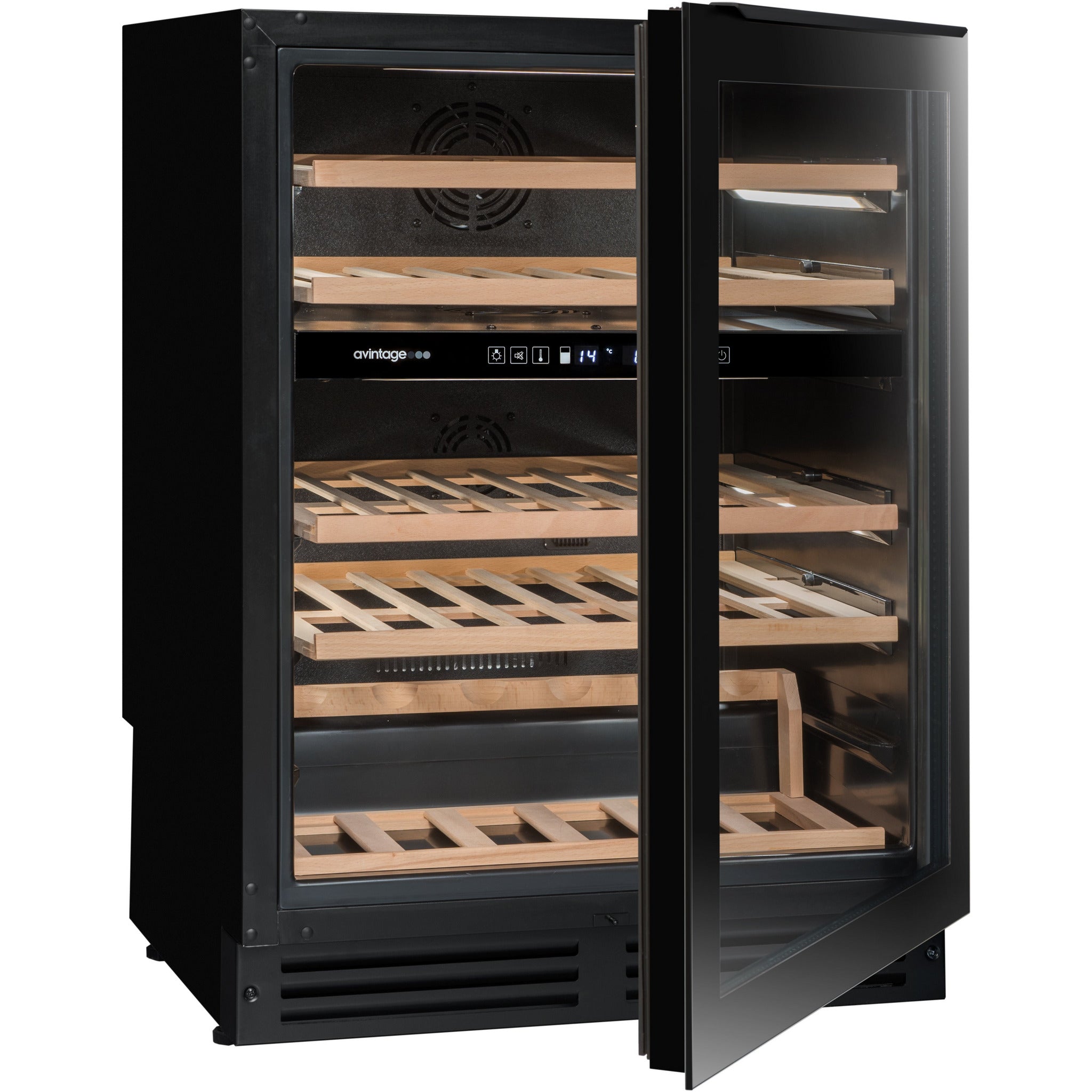 Avintage - 600mm Dual Zone - 53 bottle - Undercounter Wine Cooler - AVU53TDZB1