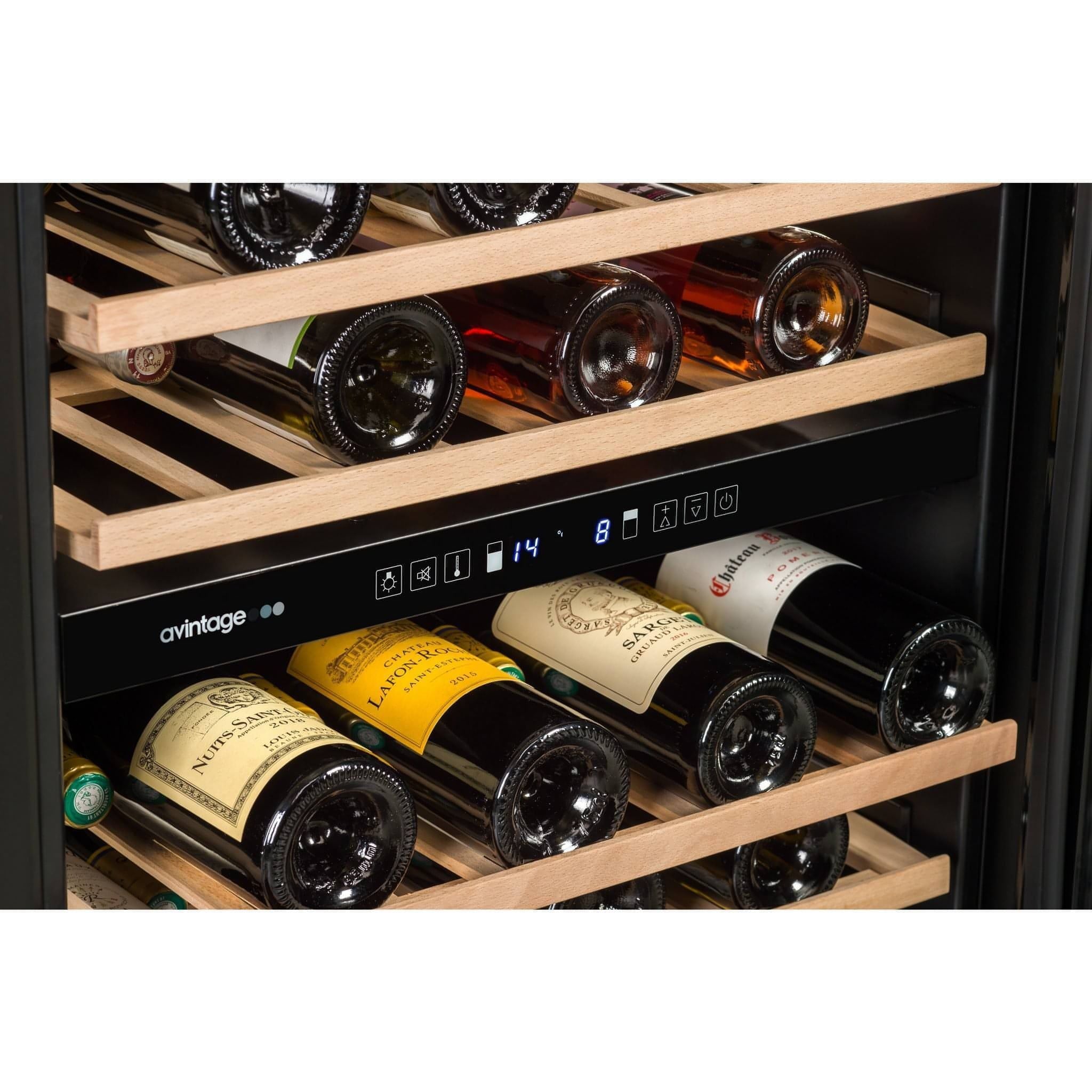 Avintage - 600mm Dual Zone - 53 bottle - Undercounter Wine Cooler - AVU53TDZB1