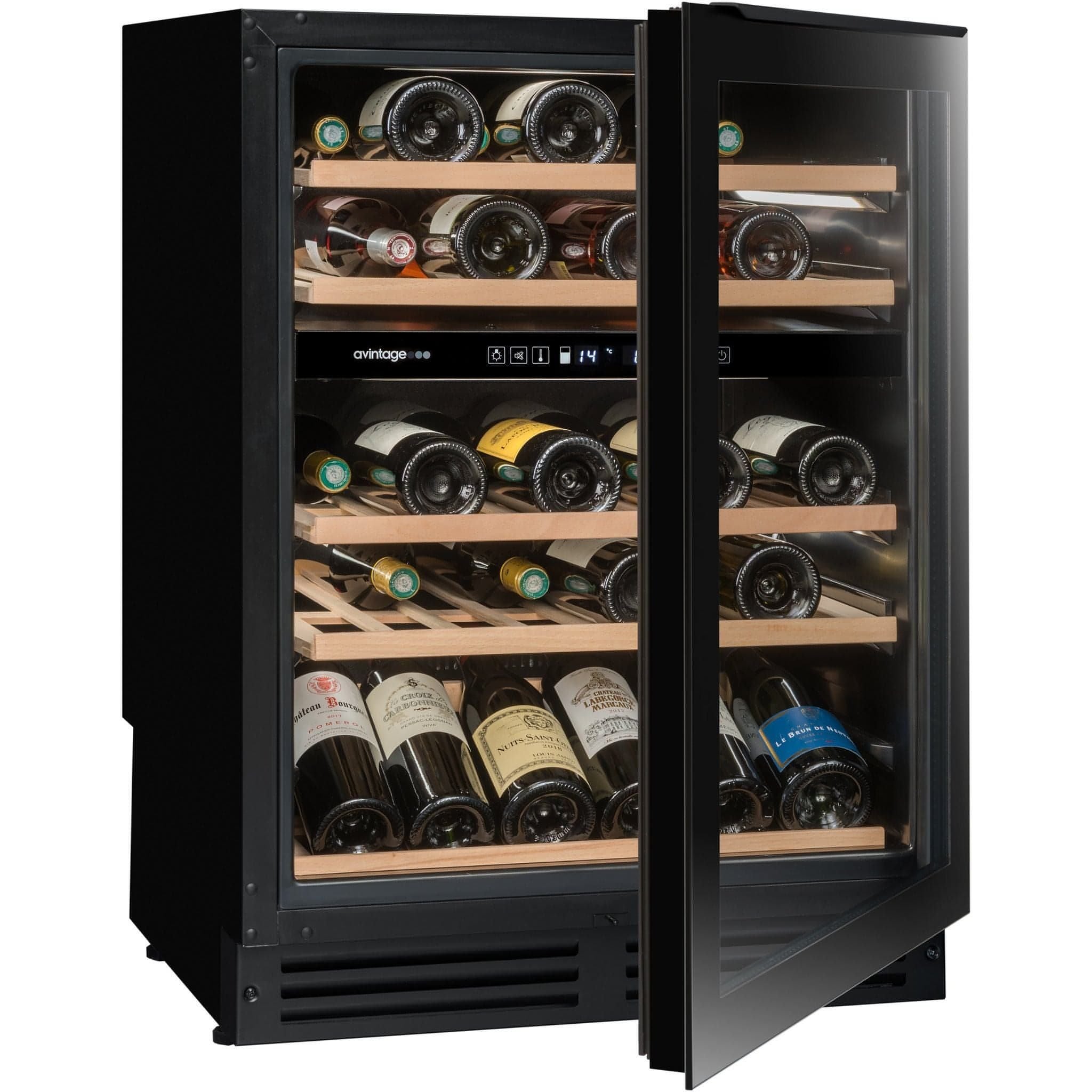 Avintage - 600mm Dual Zone - 53 bottle - Undercounter Wine Cooler - AVU53TDZB1