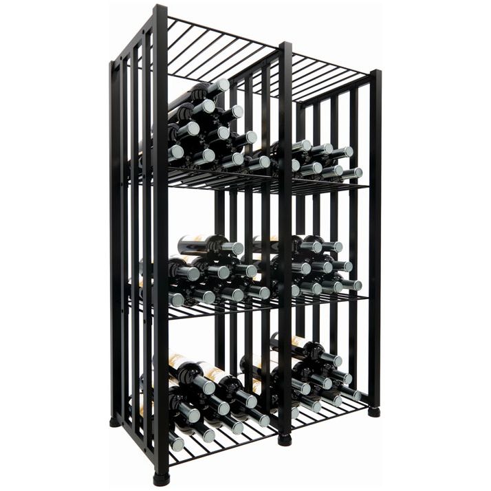 VintageView - Case & Crate - Metal Wine Storage Bin - Short (Freestanding Display)