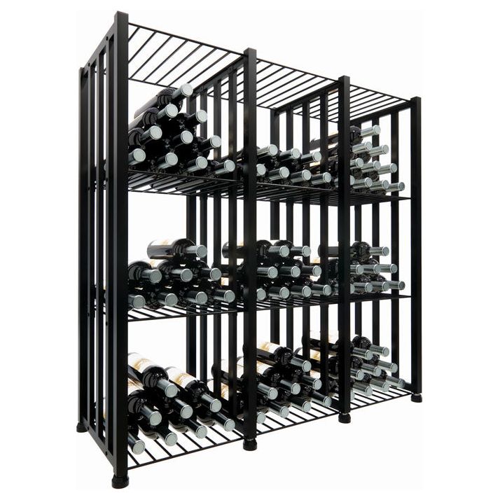 VintageView - Case & Crate - Metal Wine Storage Bin - Short (Freestanding Display)