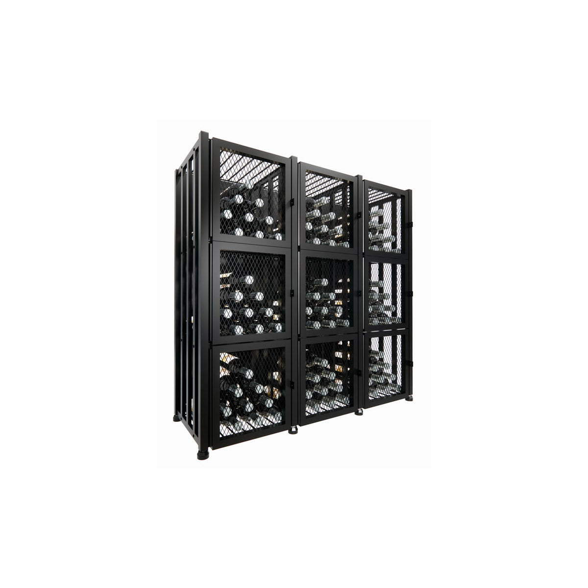 VintageView - Case & Crate - Metal Wine Storage Locker - Short (Freestanding Display)