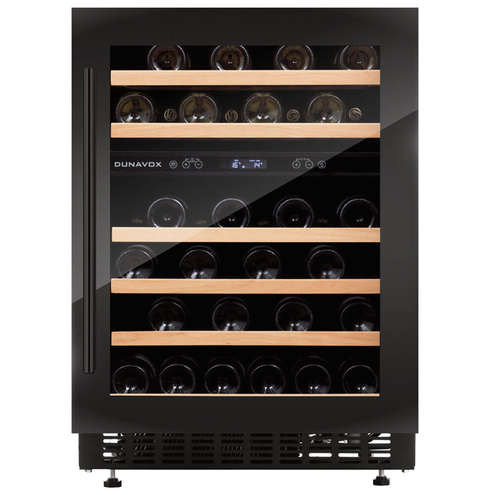 Dunavox FLOW-46D - 600mm Dual Zone - 46 Bottle - Built In Undercounter Wine Fridge - DAUF-46.145DB