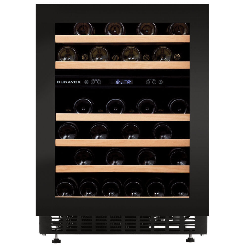 Dunavox FLOW-46D - 600mm Dual Zone - 46 Bottle - Built In Undercounter Wine Fridge - DAUF-46.145DB