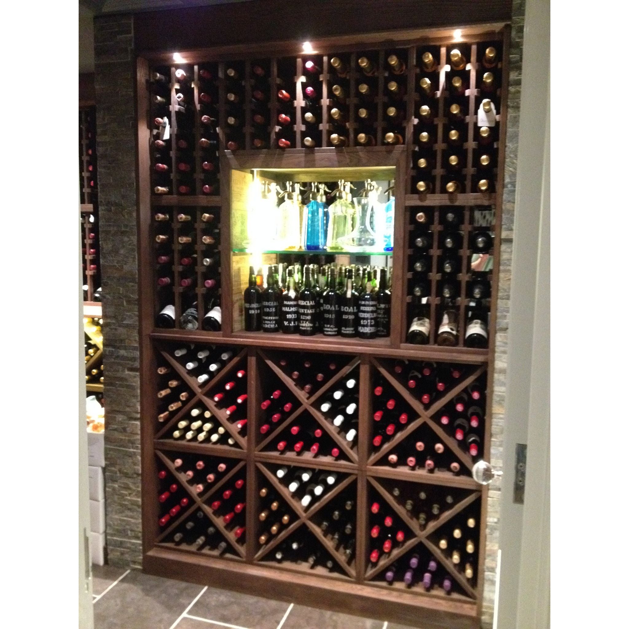 WineRacks - Pine Wood Cellar cube - Assembled - 223mm deep