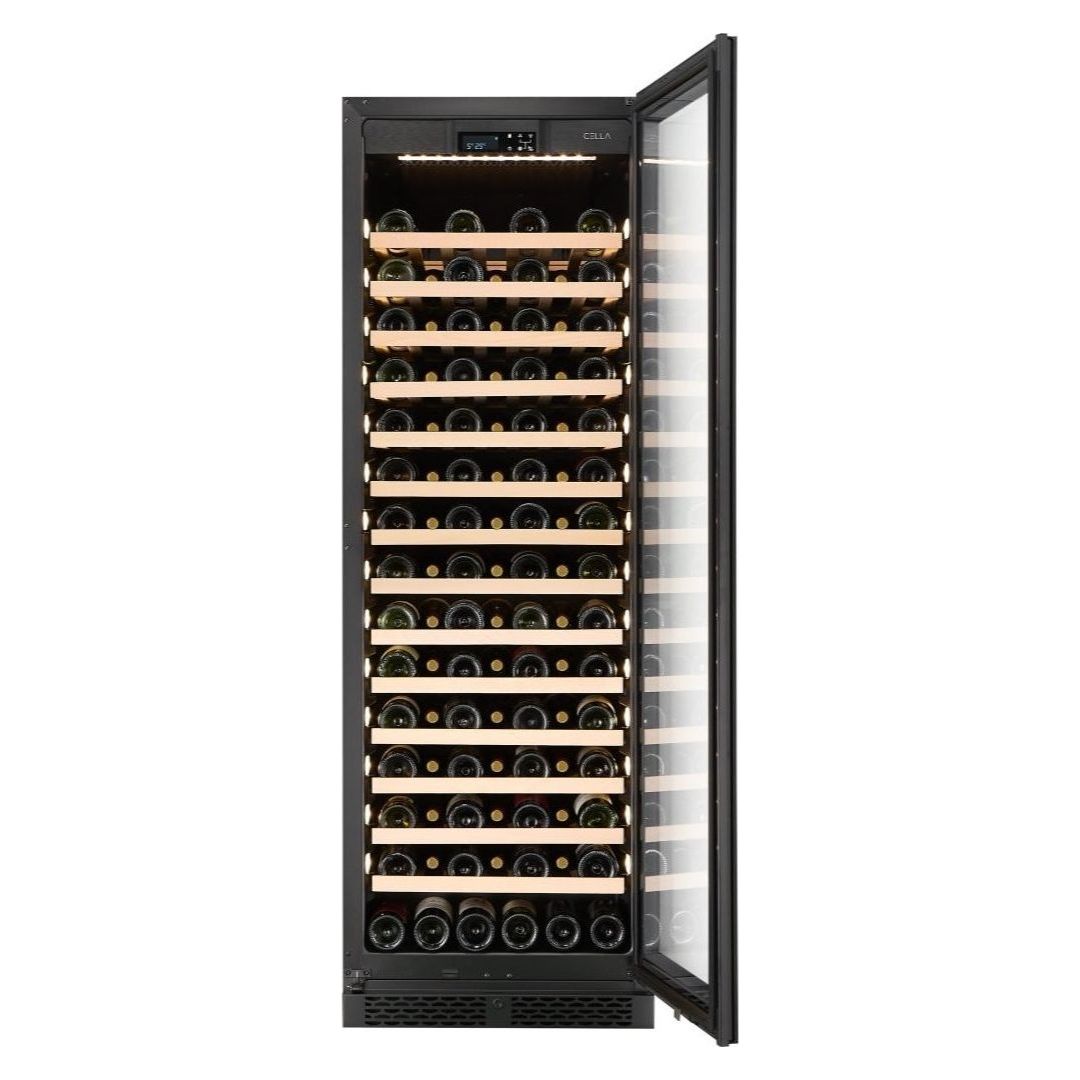 CELLA - 110 bottle Single Zone Wine cooler - FWS122S-BLACK