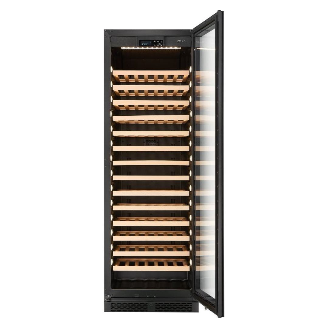 CELLA - 110 bottle Single Zone Wine cooler - FWS122S-BLACK