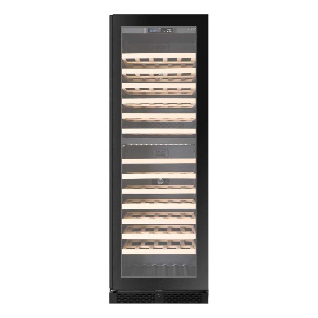 CELLA - 154 bottle Dual Zone Wine cooler - FWS154D-BLACK