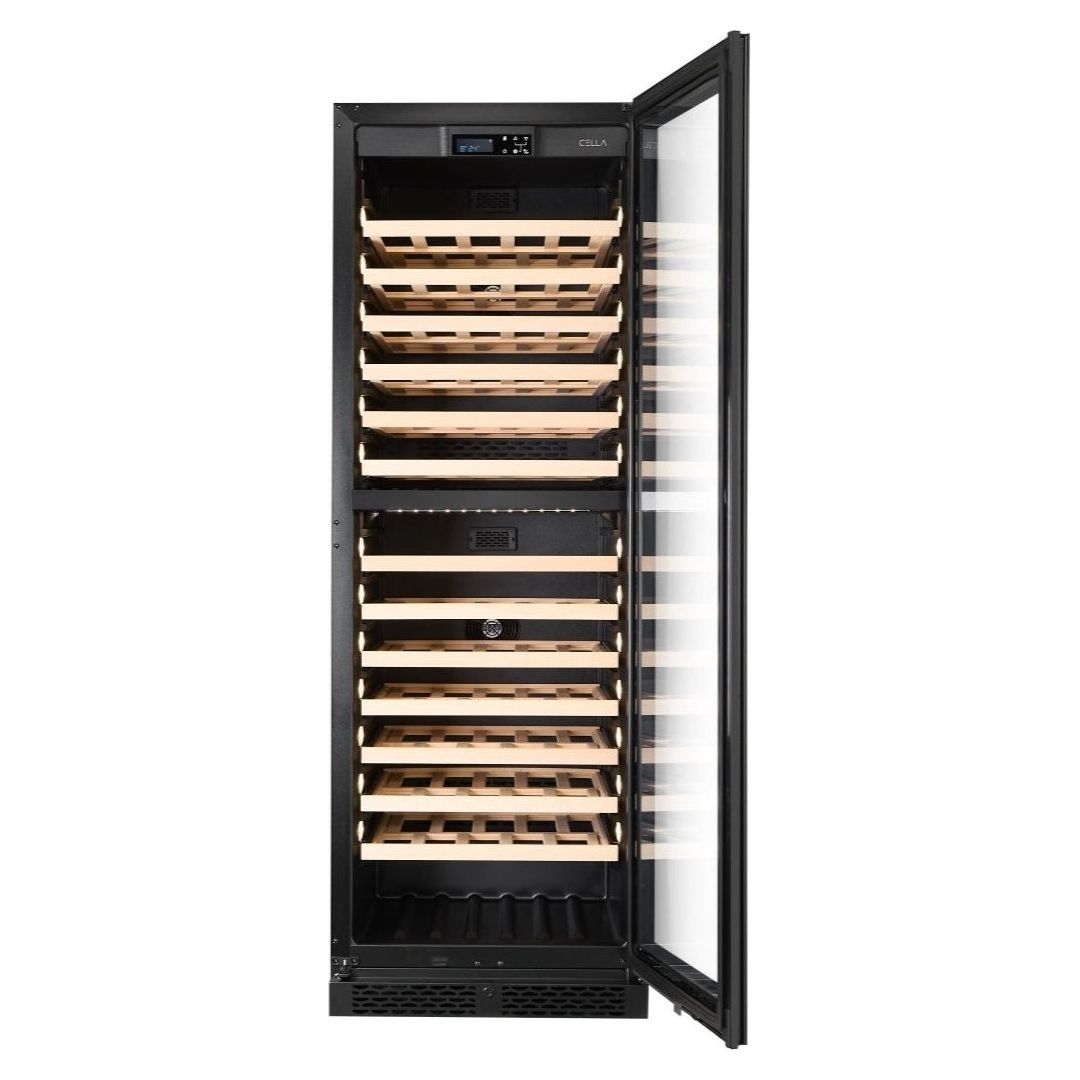 CELLA - 154 bottle Dual Zone Wine cooler - FWS154D-BLACK