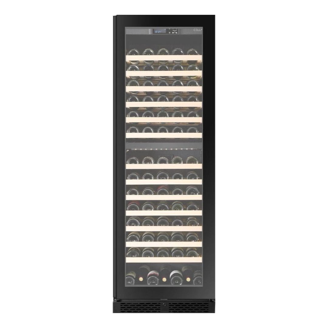 CELLA - 154 bottle Dual Zone Wine cooler - FWS154D-BLACK