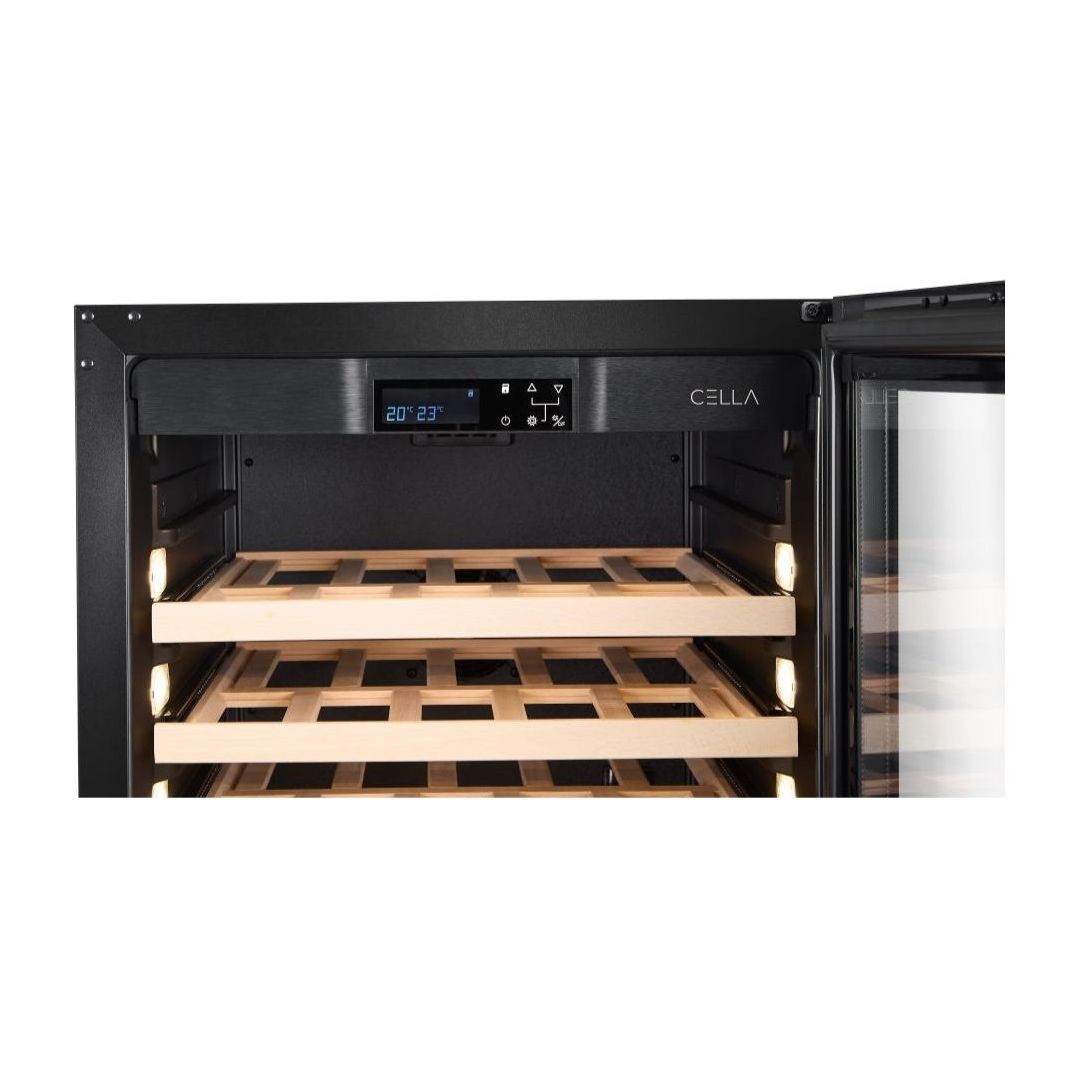 CELLA - 154 bottle Dual Zone Wine cooler - FWS154D-BLACK