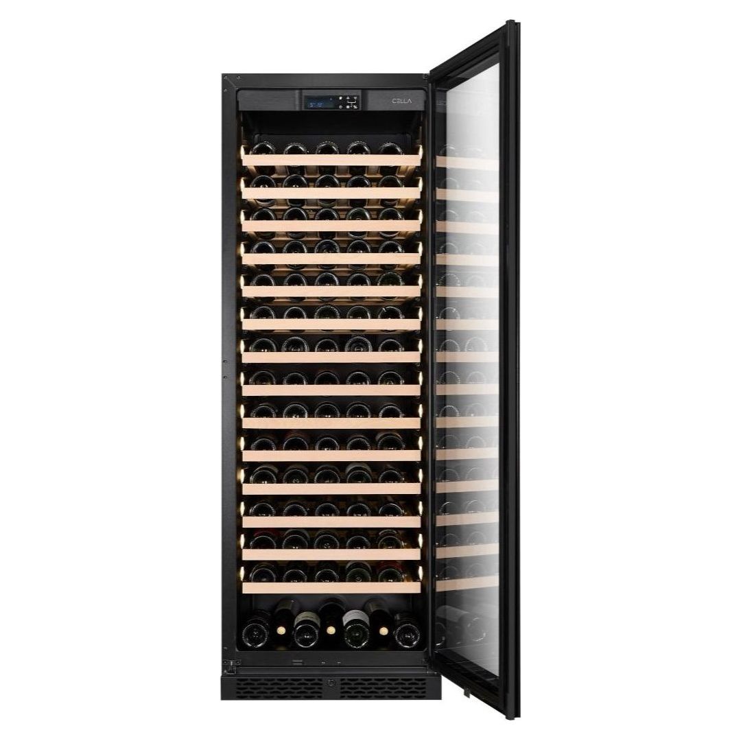 CELLA - 161 bottle Single Zone Wine cooler - FWS163-BLACK