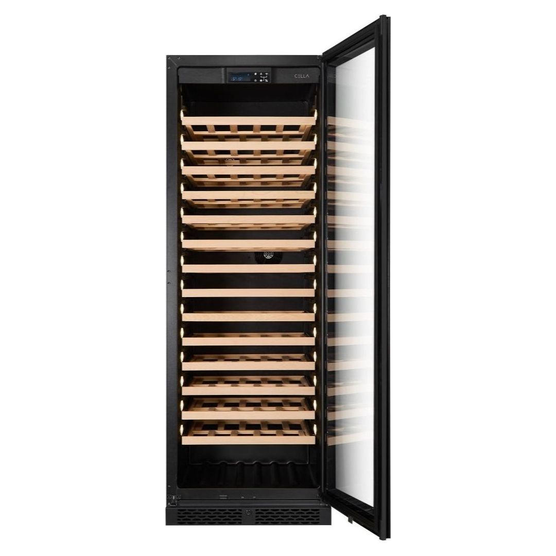 CELLA - 161 bottle Single Zone Wine cooler - FWS163-BLACK