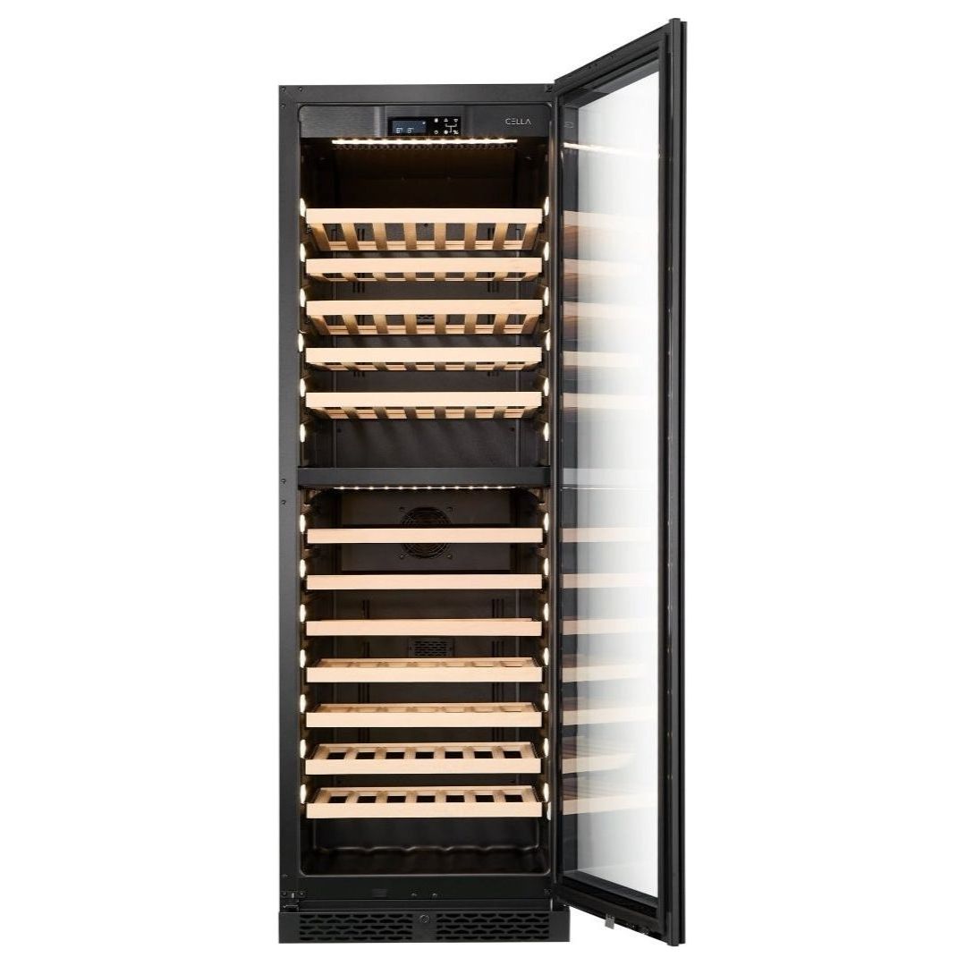 CELLA - 101 bottle Dual Zone Wine cooler - FWS93D-BLACK