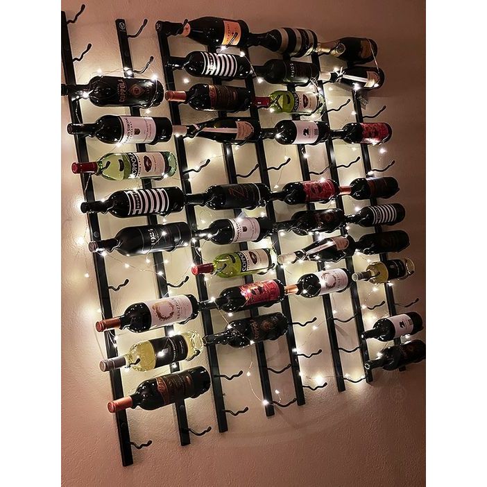 VintageView - W Series 4 – 1220mm Wall Mounted Metal Wine Rack (12-36 bottles)