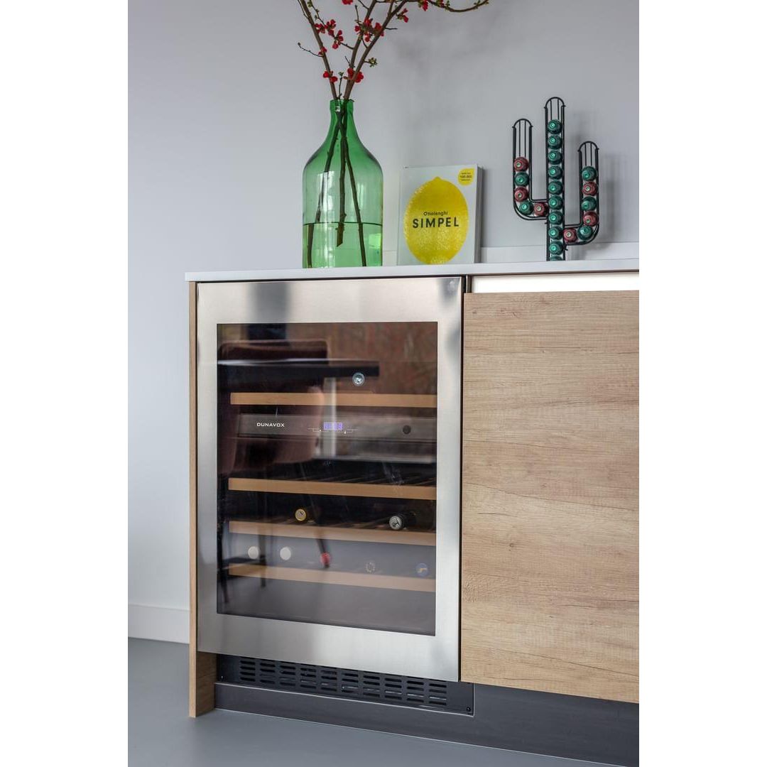 Dunavox FLOW-45 - 600mm Dual Zone - 45 Bottle - Built In Wine Cooler - DAUF-45.125DSS.TO 88cm height