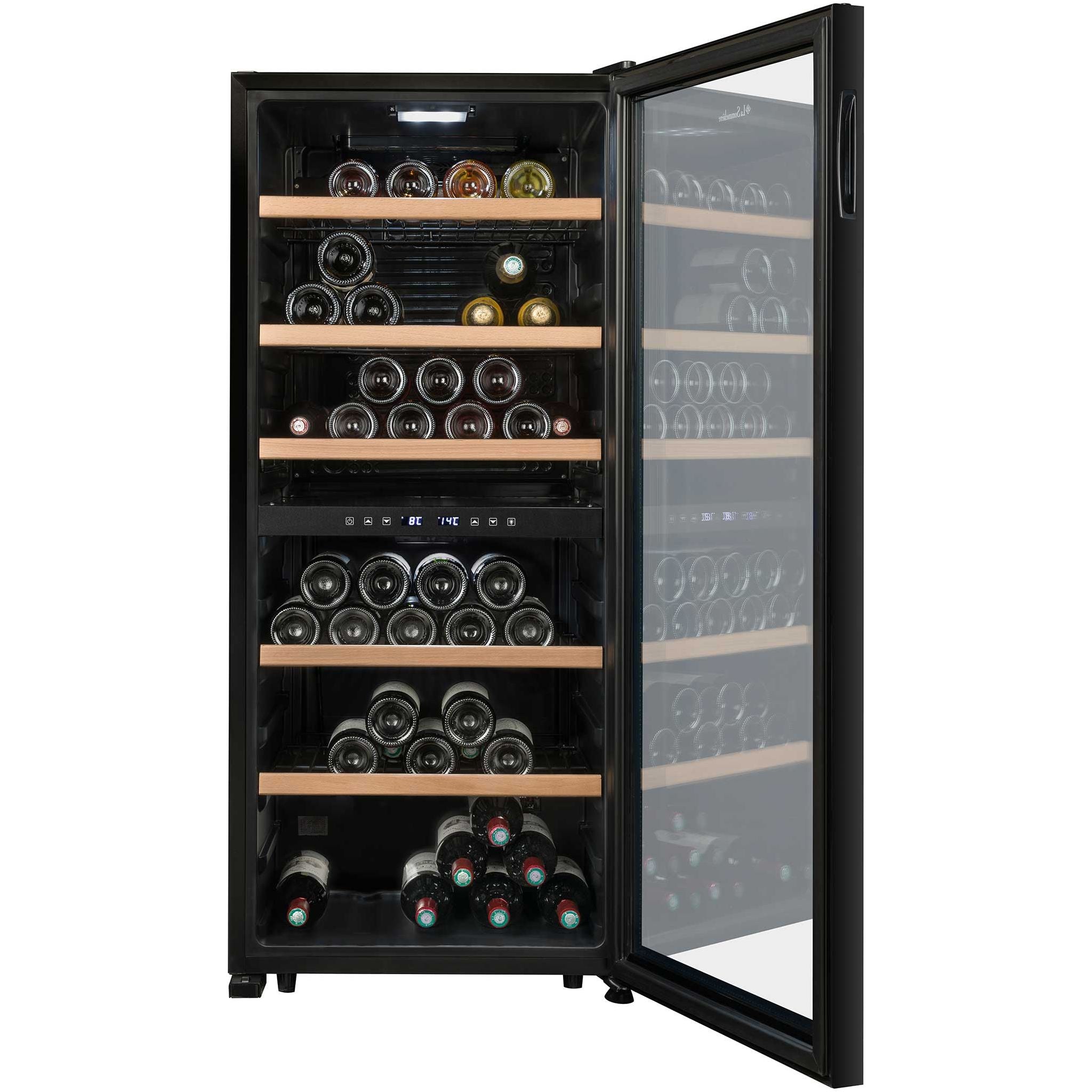 La Sommeliere - Dual Zone - 102 Bottle Freestanding Wine Fridge - LS102DZBLACK