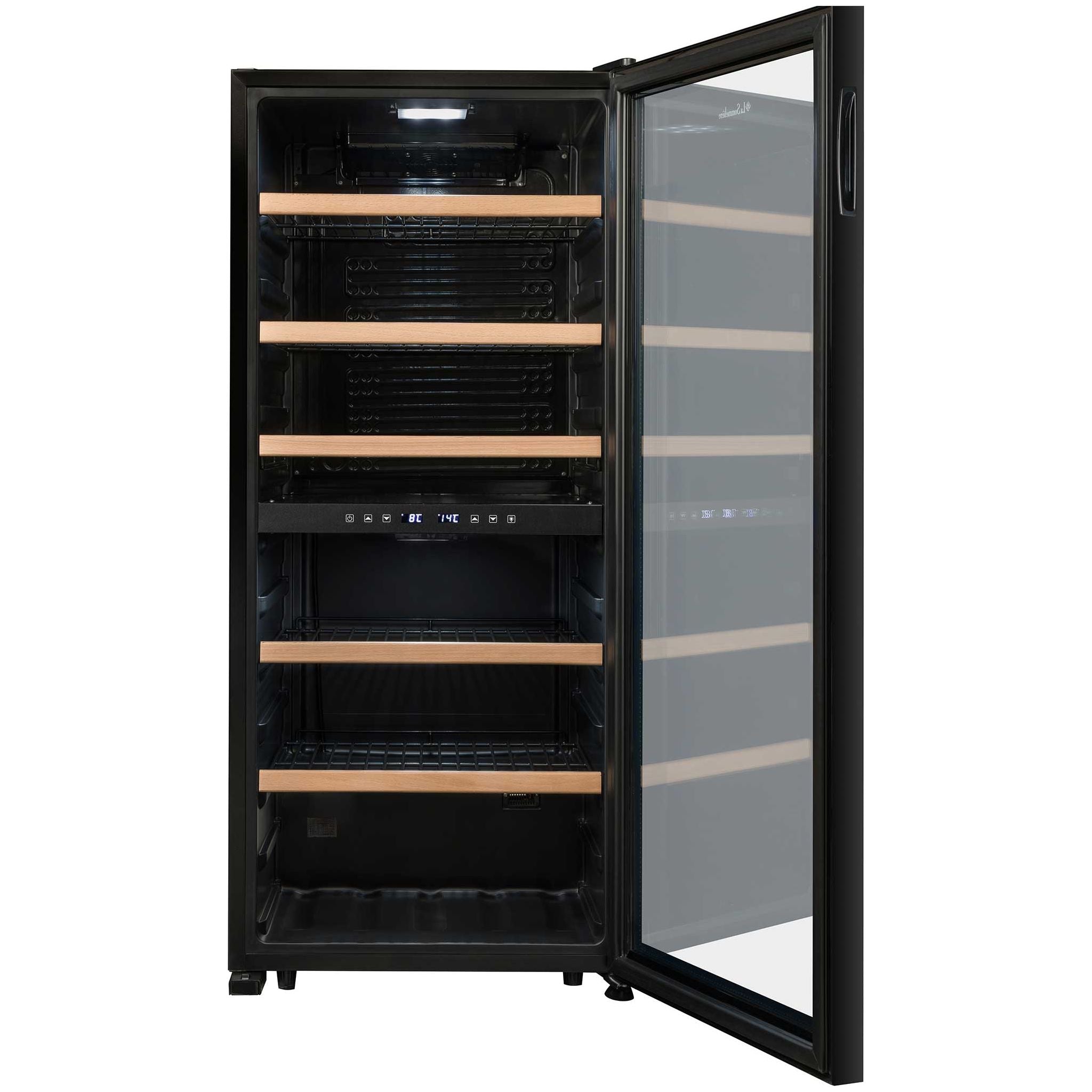 La Sommeliere - Dual Zone - 102 Bottle Freestanding Wine Fridge - LS102DZBLACK