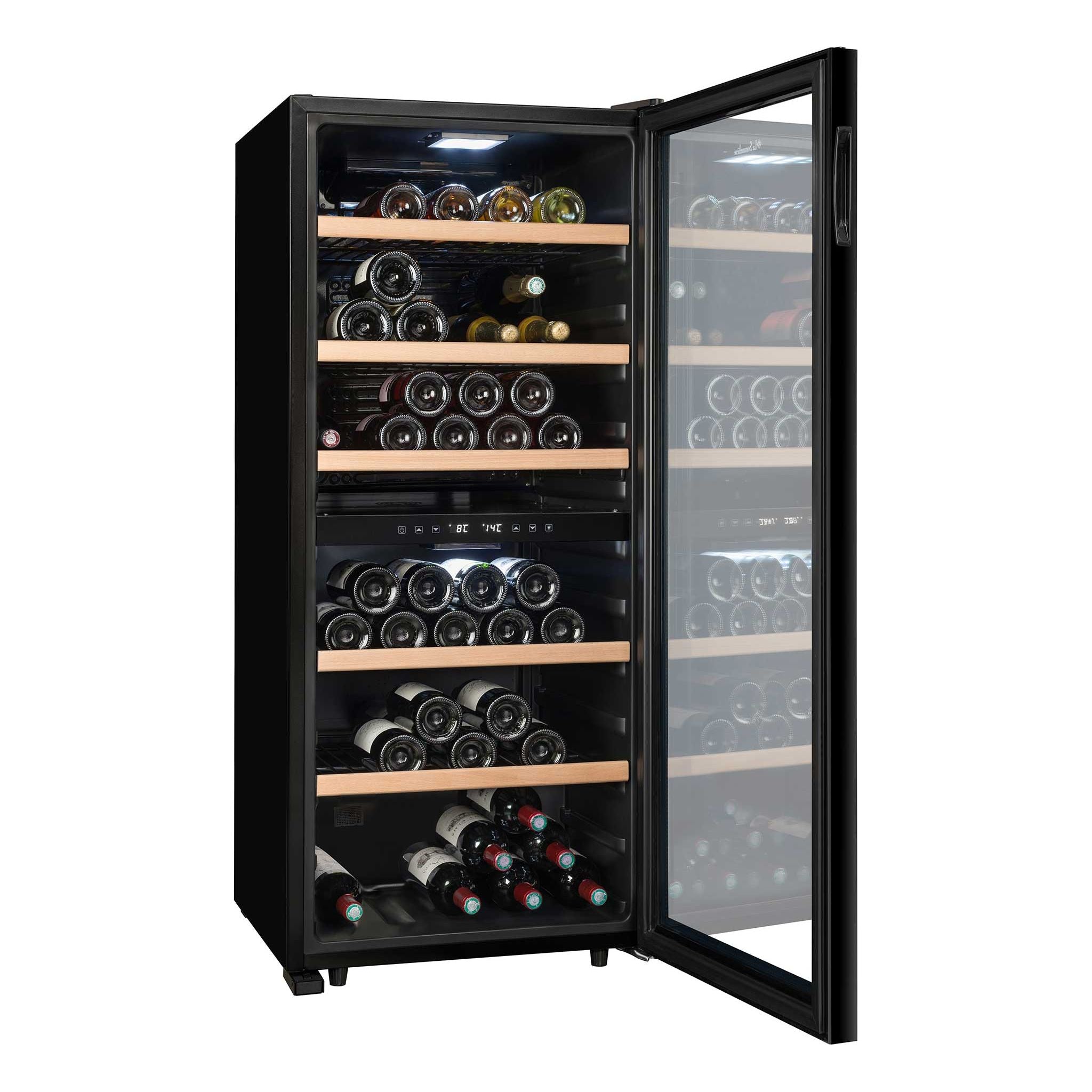 La Sommeliere - Dual Zone - 102 Bottle Freestanding Wine Fridge - LS102DZBLACK