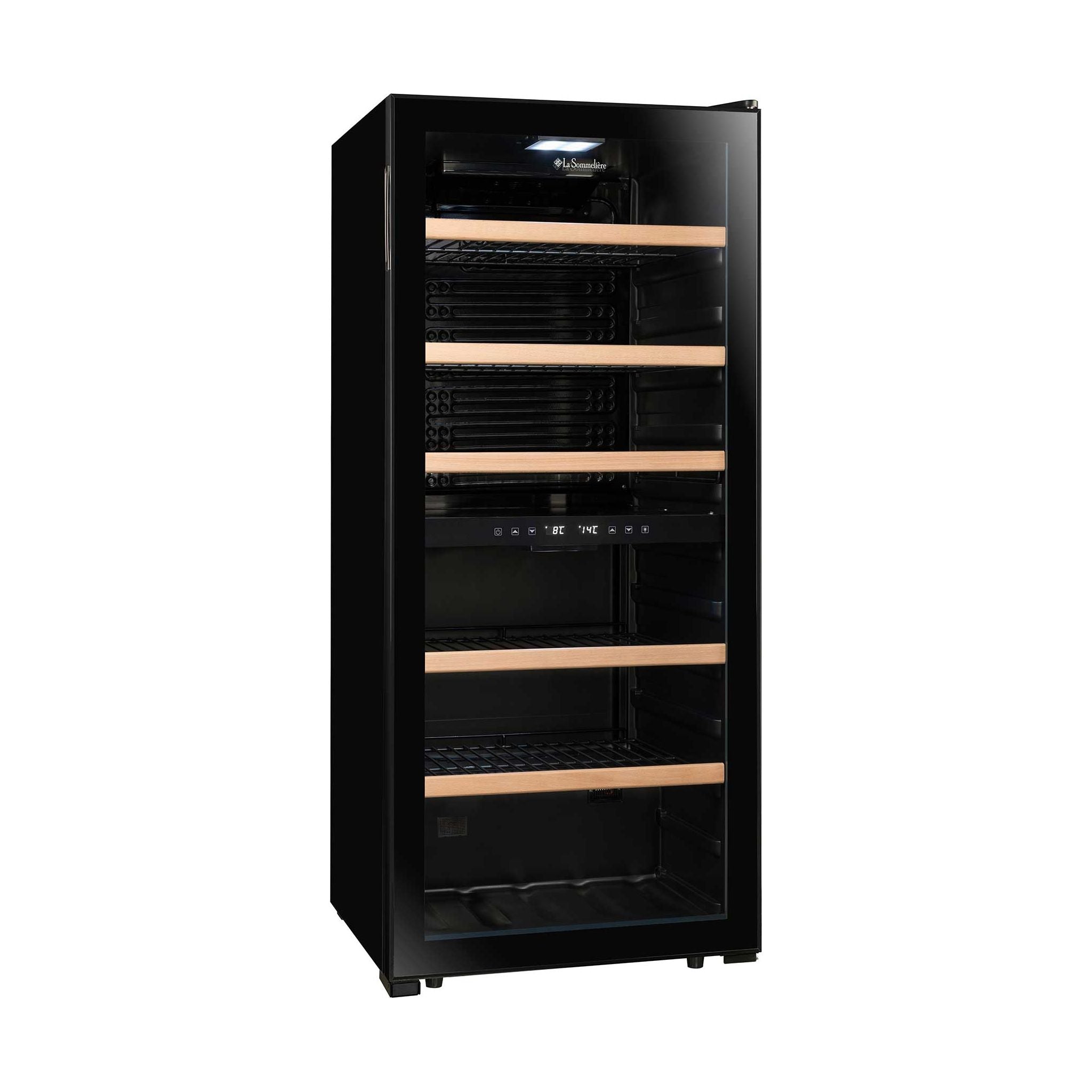 La Sommeliere - Dual Zone - 102 Bottle Freestanding Wine Fridge - LS102DZBLACK