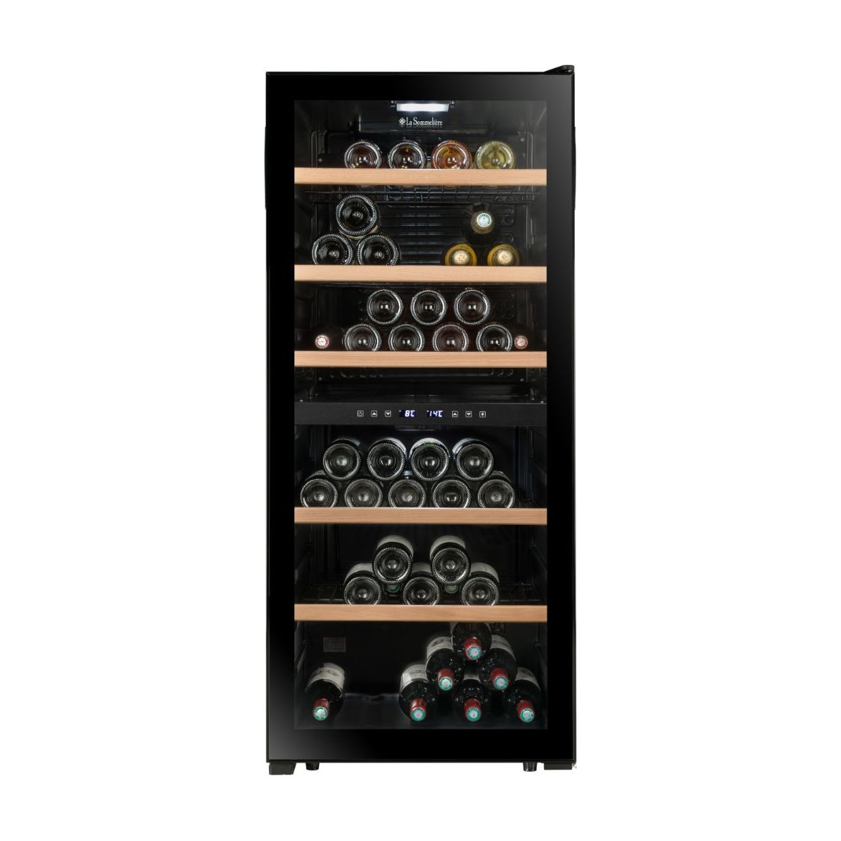 La Sommeliere - Dual Zone - 102 Bottle Freestanding Wine Fridge - LS102DZBLACK