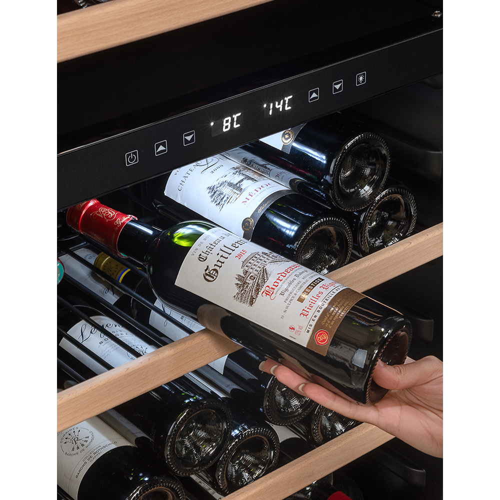 La Sommeliere - Dual Zone - 102 Bottle Freestanding Wine Fridge - LS102DZBLACK