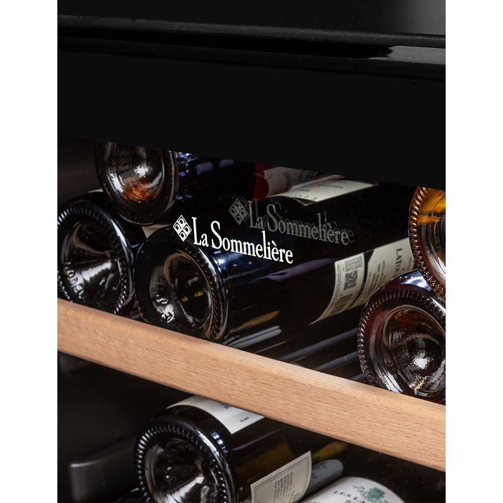 La Sommeliere - Dual Zone - 102 Bottle Freestanding Wine Fridge - LS102DZBLACK