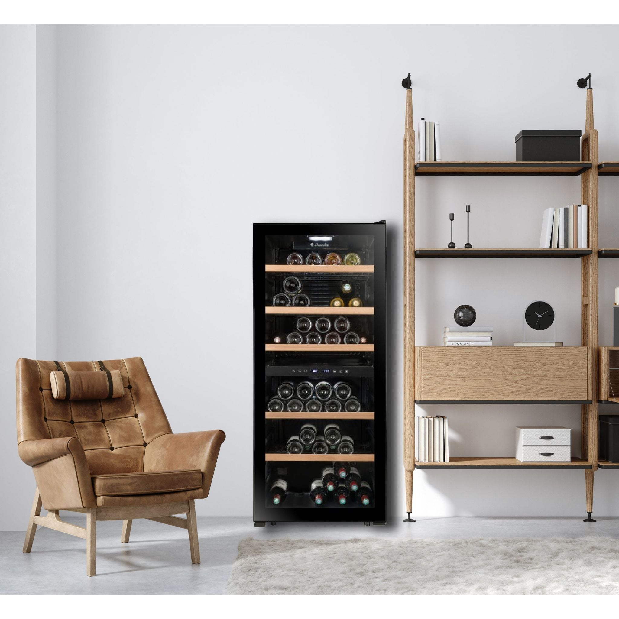 La Sommeliere - Dual Zone - 102 Bottle Freestanding Wine Fridge - LS102DZBLACK