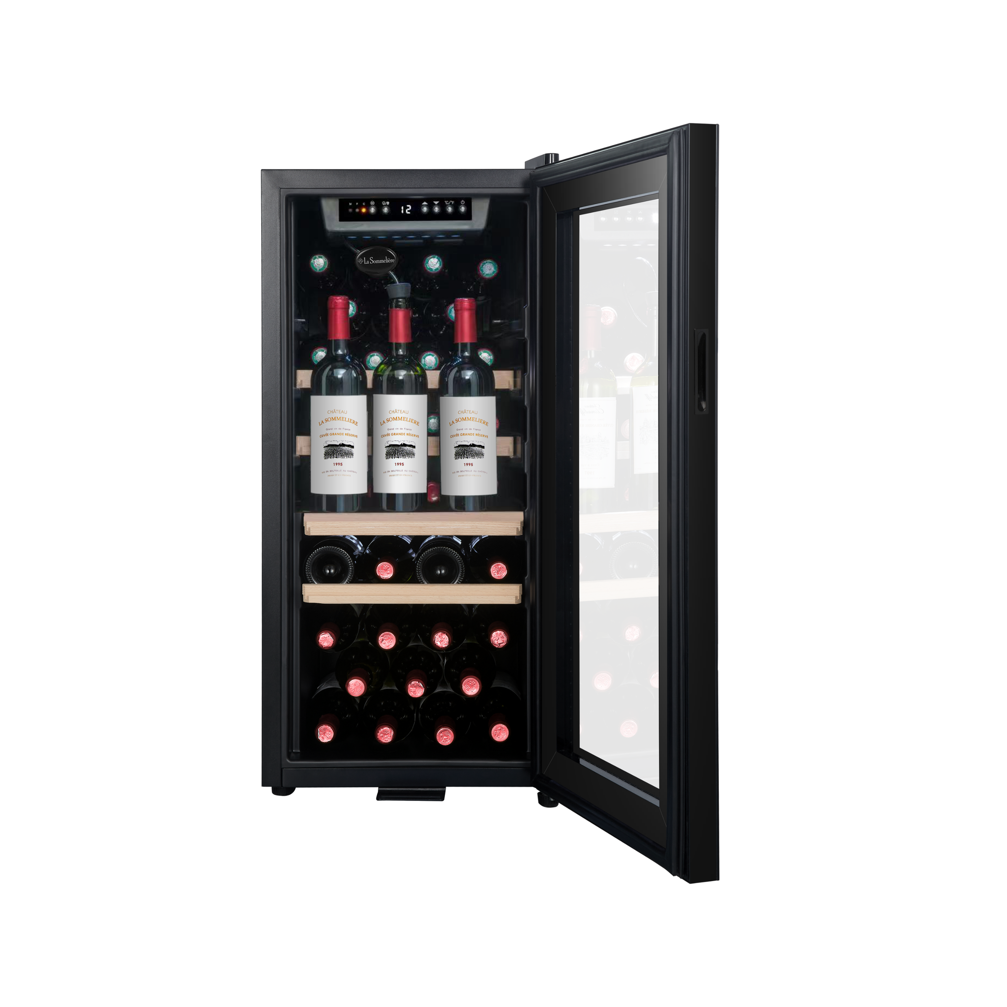 La Sommeliere - 38 Bottle Freestanding Wine Fridge LS38BLACK