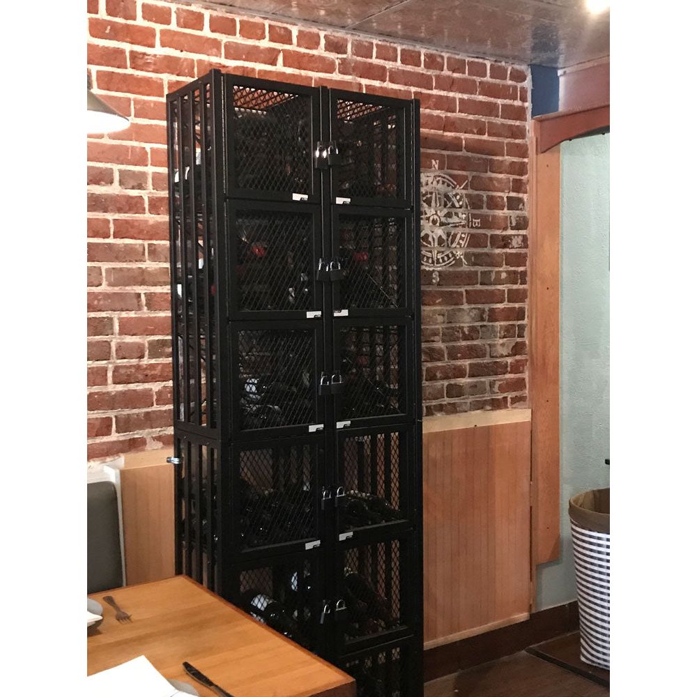 VintageView - Case & Crate - Metal Wine Storage Locker - Tall (Freestanding Display)