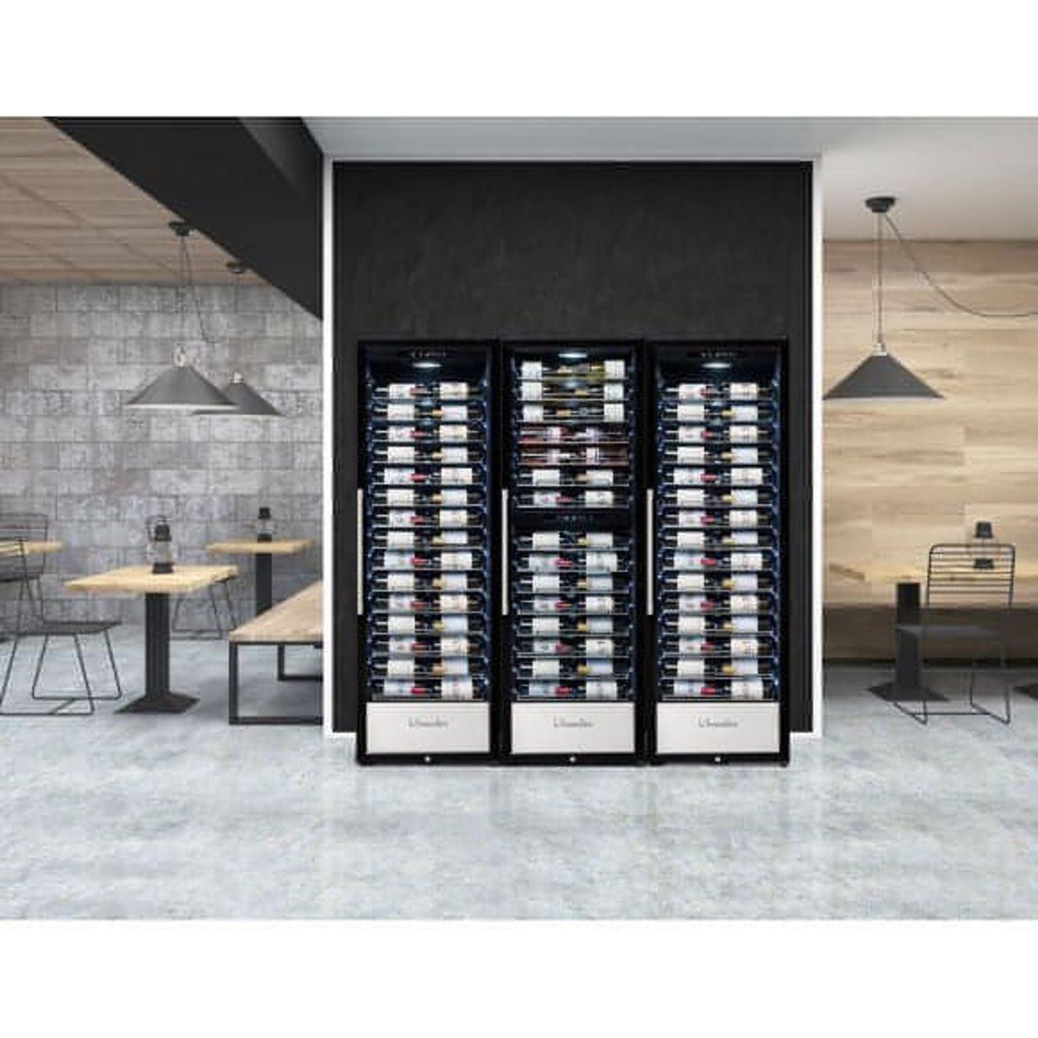 La Sommeliere - 152 Bottle Freestanding Dual Zone Wine Cabinet PRO160DZ