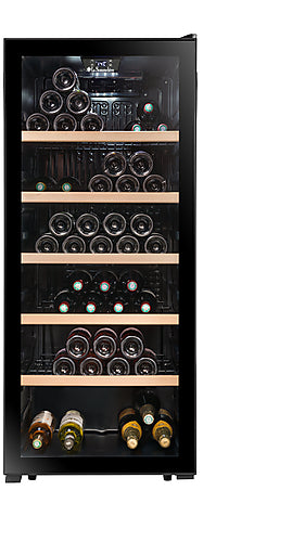 La Sommeliere - 121 Bottle - Freestanding Single Zone Wine Cabinet - LS117BLACK