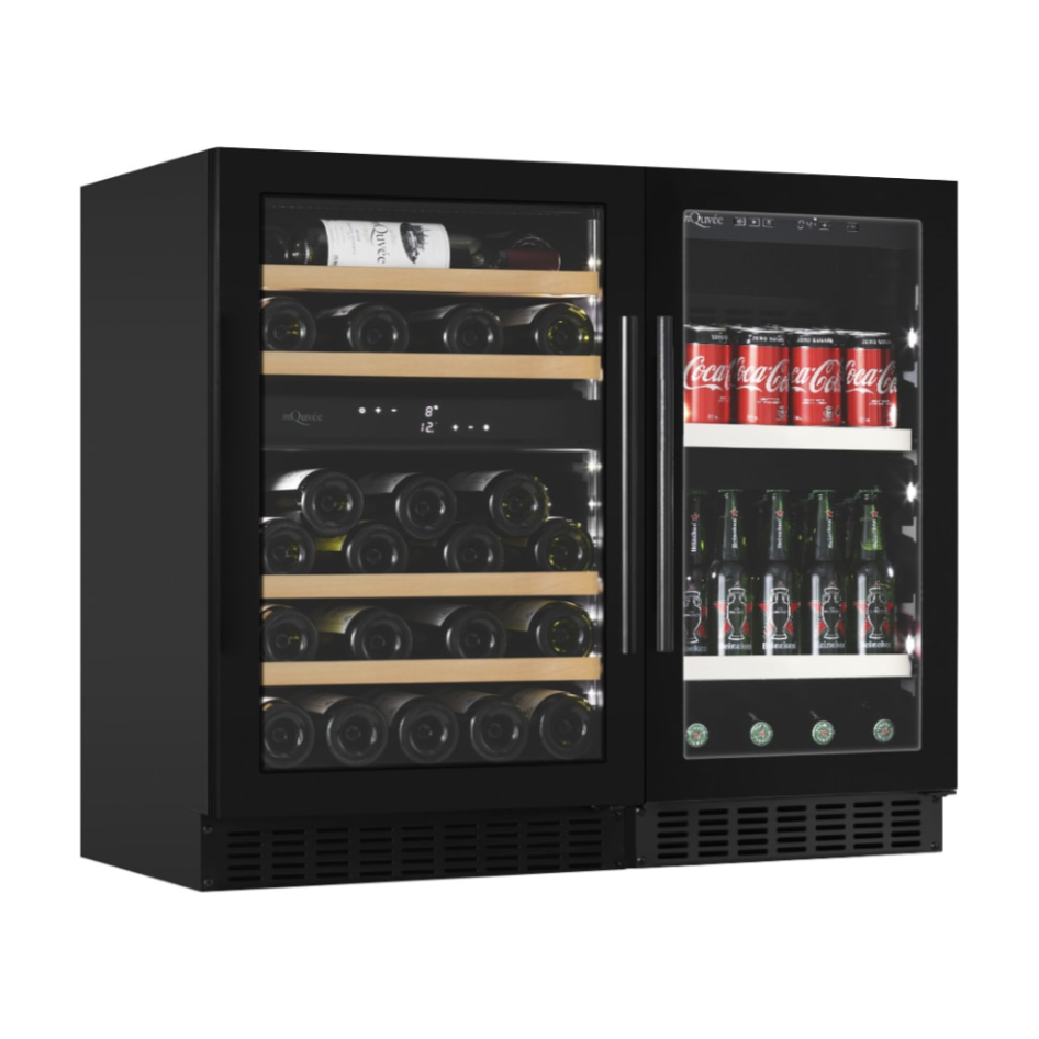 mQuvée - Wine and Beer Cooler - Combination Package 90 - Anthracite Black