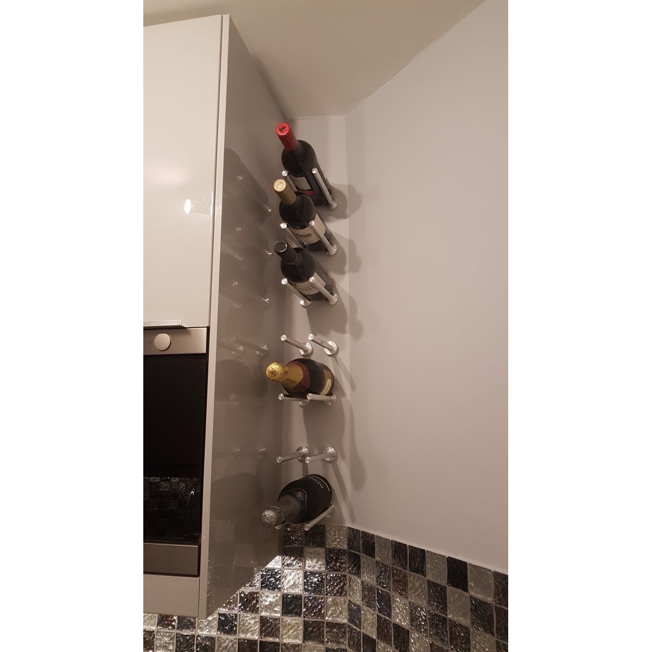 VintageView - Vino Series - Vino Rails - Wall Mounted Metal Wine Rack (Peg System)