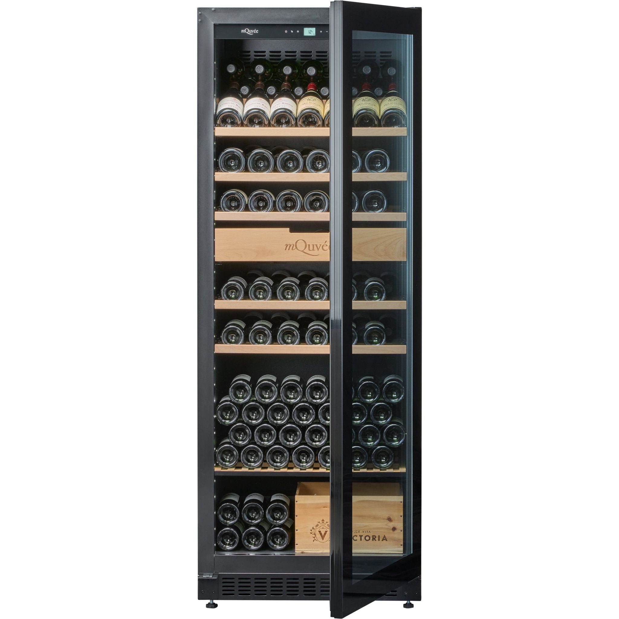 mQuvée Velvet 220 Glass - Single Zone 273 Bottles - Tall Wine Cabinet