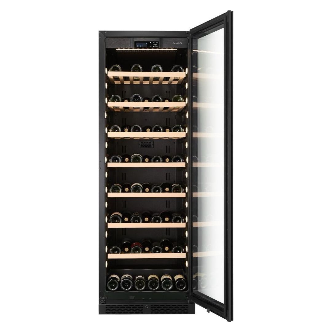 CELLA - 102 bottle Single Zone Wine cooler - W122S-BLACK