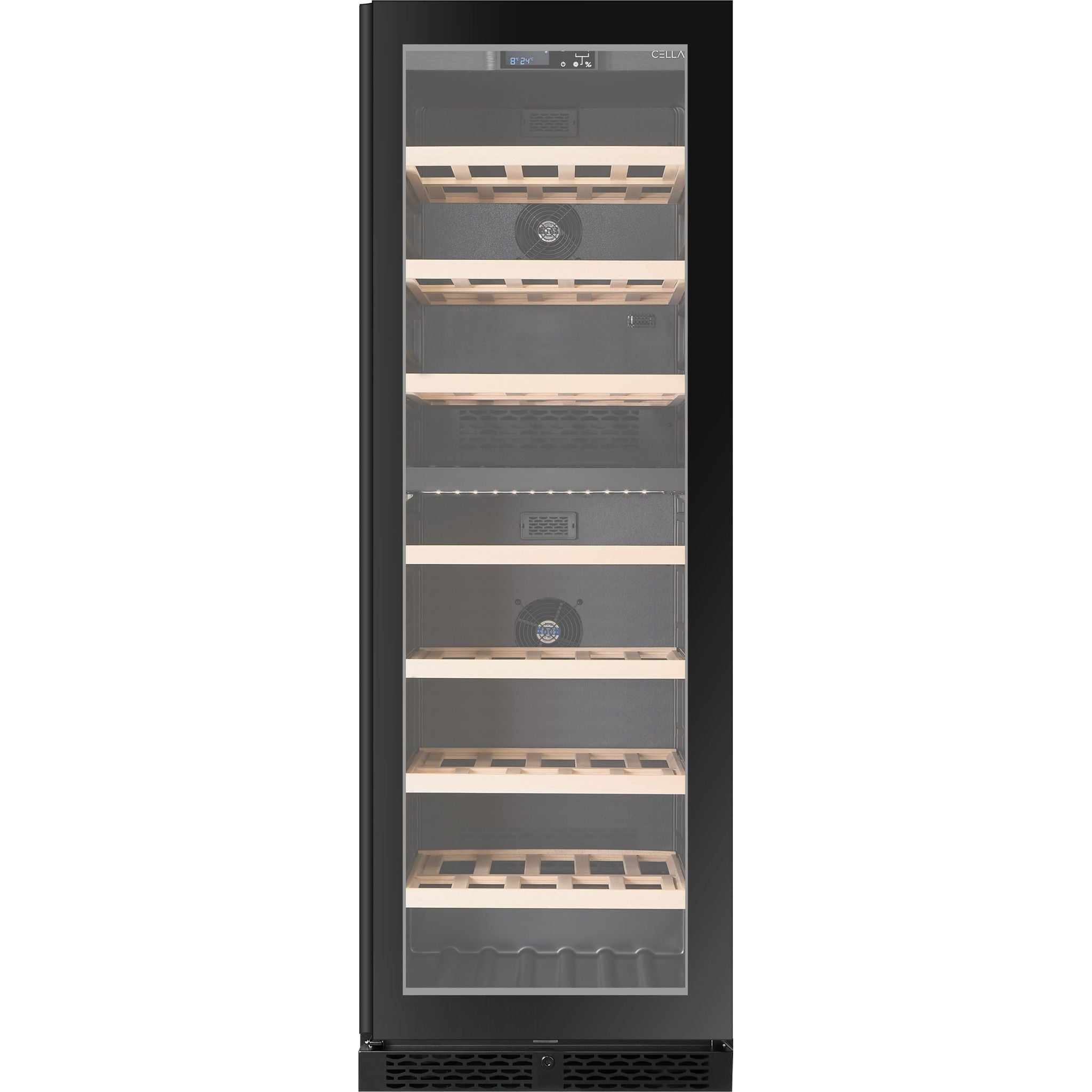 CELLA - 154 bottle Dual Zone Wine cooler - W154D-BLACK