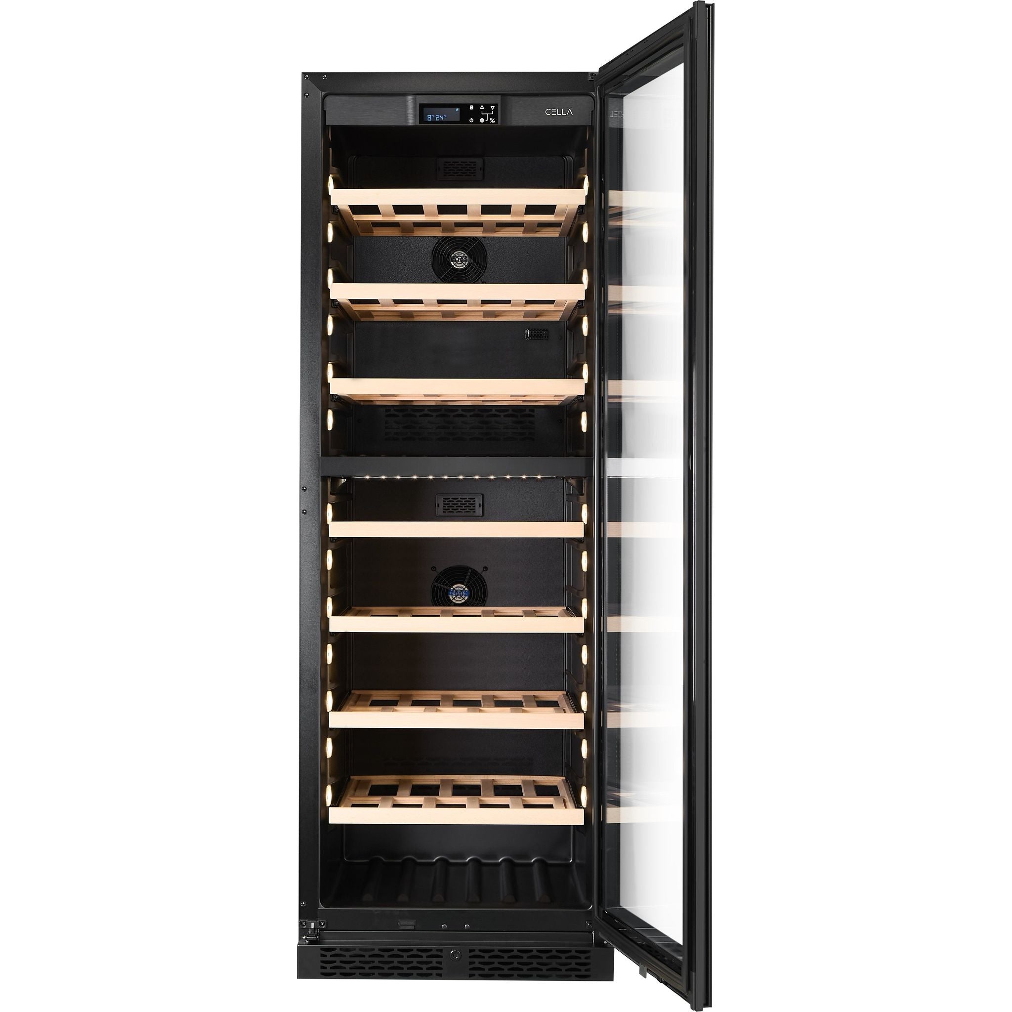 CELLA - 154 bottle Dual Zone Wine cooler - W154D-BLACK