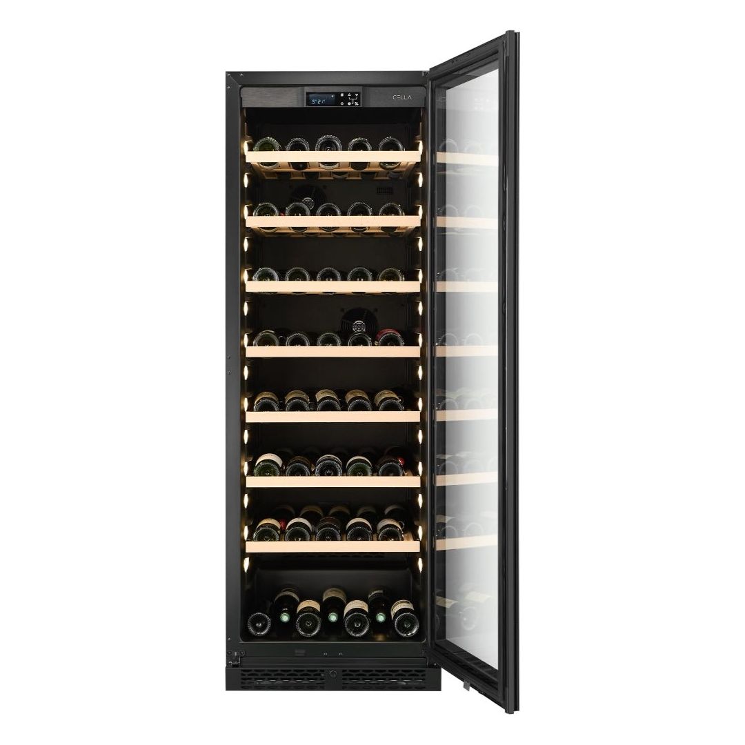 CELLA - 161 bottle Single Zone Wine cooler - W163S-BLACK