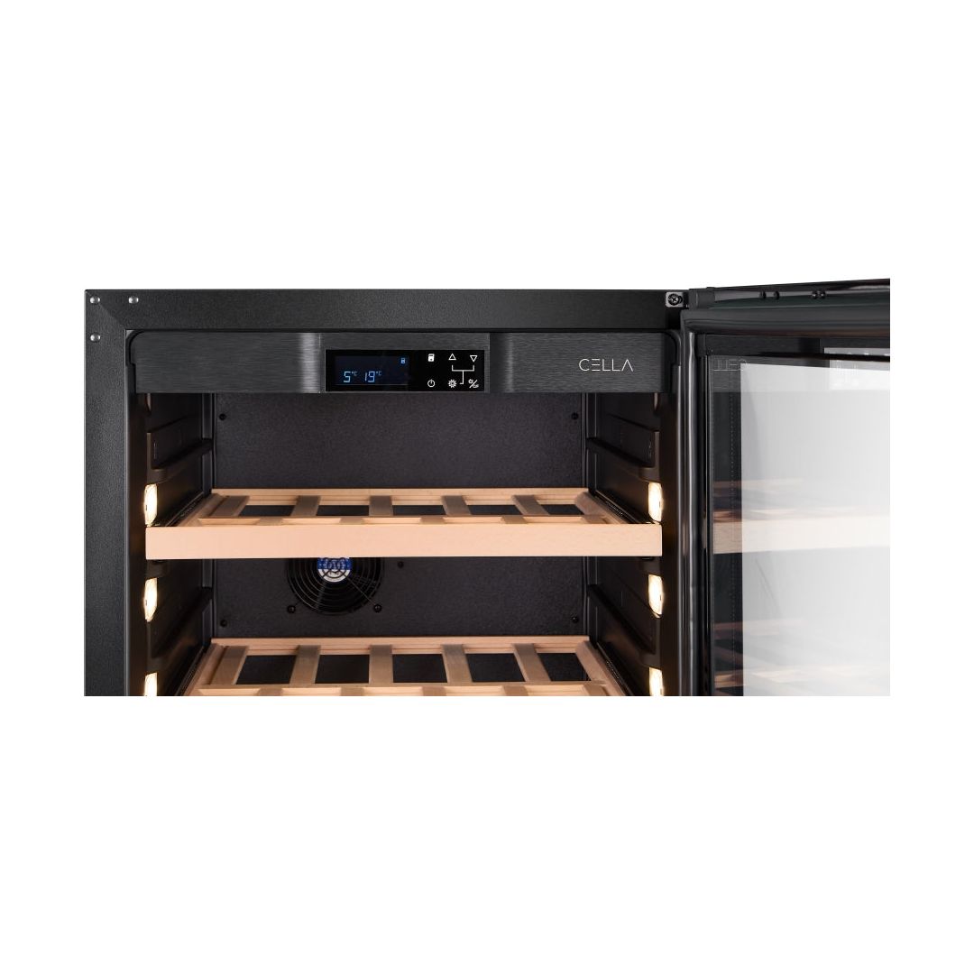 CELLA - 151 bottle Single Zone Wine cooler - W163S-BLACK