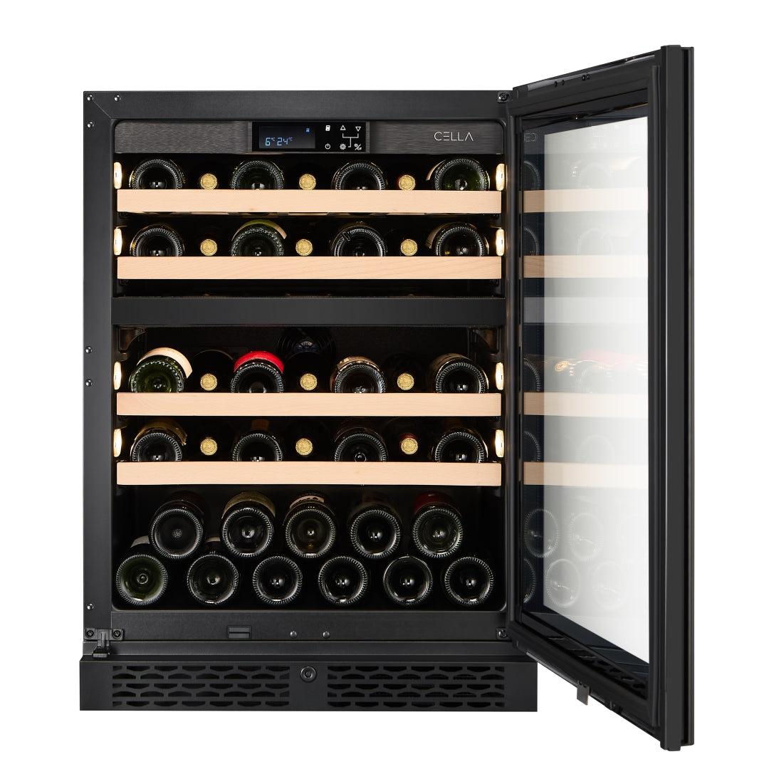 CELLA - 39 bottle Dual Zone Wine cooler - W39D-BLACK