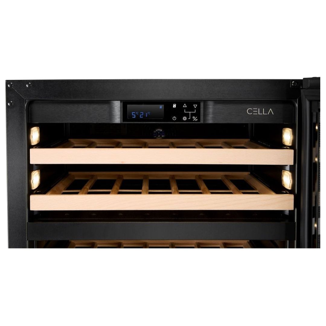 CELLA - 39 bottle Dual Zone Wine cooler - W39D-BLACK